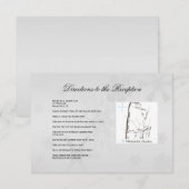 Winter Wonderland Wedding Directions Informatiekaartje (Voorkant / Achterkant)