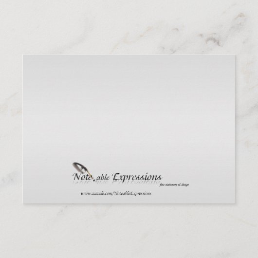 Winter Wonderland Wedding Directions Informatiekaartje (Achterkant)