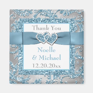 Winter Wonderland Wedding Favor Bedankt Magnet
