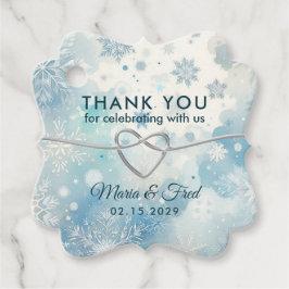 Winter Wonderland Wedding Favoriet Label