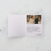 Winter Wonderland Wedding Gevouwen Dank u kaart (Binnen)