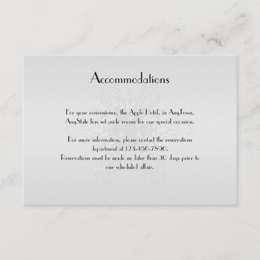 Winter Wonderland Wedding Insert Informatiekaartje (Voorkant)