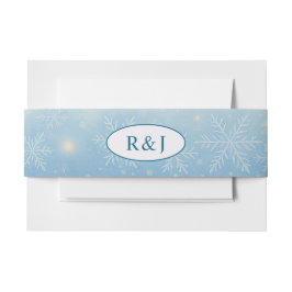 Winter Wonderland Wedding Invitation Belly Band Uitnodigingen Wikkel