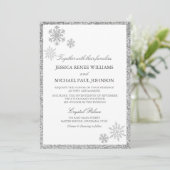 Winter Wonderland Wedding Invitations Kaart (Staand voorkant)