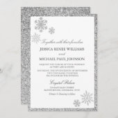 Winter Wonderland Wedding Invitations Kaart (Voorkant / Achterkant)
