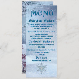 Winter Wonderland Wedding Menu Kaart