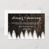 Winter Wonderland Wedding Reception Card Informatiekaartje (Voorkant / Achterkant)
