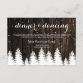 Winter Wonderland Wedding Reception Card Informatiekaartje (Voorkant)