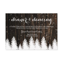 Winter Wonderland Wedding Reception Card