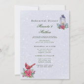 Winter Wonderland Wedding Rehearsal Dinner Kaart (Voorkant)