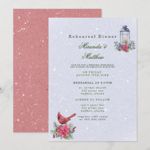 Winter Wonderland Wedding Rehearsal Dinner Kaart