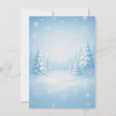 Winter Wonderland Wedding Rehearsal Dinner Kaart (Achterkant)