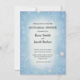 Winter Wonderland Wedding Rehearsal Dinner Kaart