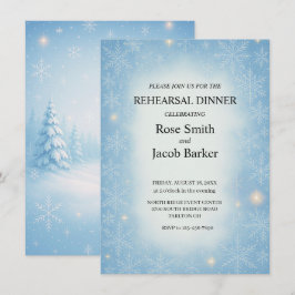 Winter Wonderland Wedding Rehearsal Dinner Kaart
