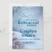 Winter Wonderland Wedding Rehearsal Dinner Kaart (Voorkant)