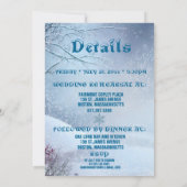Winter Wonderland Wedding Rehearsal Dinner Kaart (Achterkant)