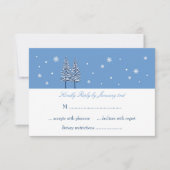 Winter Wonderland Wedding RSVP-kaart RSVP Kaartje (Voorkant)