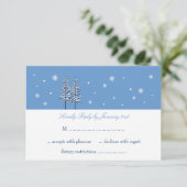 Winter Wonderland Wedding RSVP-kaart RSVP Kaartje (Staand voorkant)
