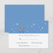 Winter Wonderland Wedding RSVP-kaart RSVP Kaartje (Voorkant / Achterkant)
