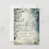 Winter Wonderland Wedding Save the Date (Voorkant)