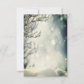 Winter Wonderland Wedding Save the Date (Achterkant)