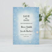 Winter Wonderland Wedding Save the Date Kaart (Staand voorkant)