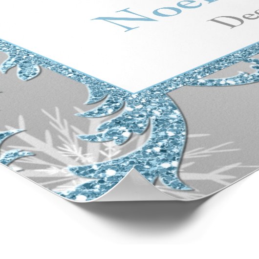 Winter Wonderland Wedding Seating Poster (Hoek)