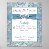Winter Wonderland Wedding Seating Poster (Voorkant)