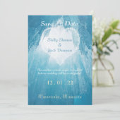 Winter Wonderland Wedding - sparen de Datum Kaart (Staand voorkant)