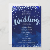 Winter Wonderland WEDDING Sterrenhemel Uitnodiging (Voorkant)