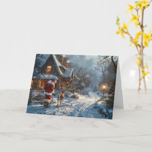 Winter Wonderland wensen Kaart (Gele Bloem)