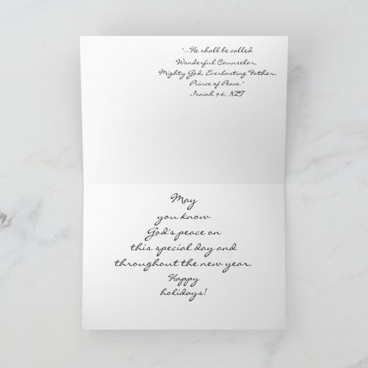 Winter Wonderland Wenskaart Feestdagen Kaart (Binnen)