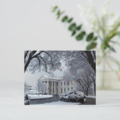 Winter Wonderland White House Briefkaart (Staand voorkant)