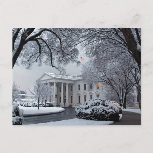 Winter Wonderland White House Briefkaart (Voorkant)