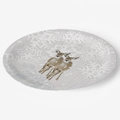 Winter Wonderland White Kerstmis met Deer Papieren Bordje (Gekanteld)