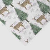 Winter Wonderland Whitetail Deer Kerstseizoen Tissuepapier (Detail)