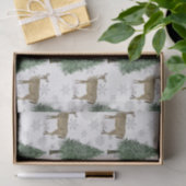 Winter Wonderland Whitetail Deer Kerstseizoen Tissuepapier (Geschenk)