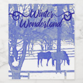 Winter Wonderland Wijn Etiket (Enkel label)