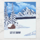 Winter Wonderland Wijn Etiket (Enkel label)