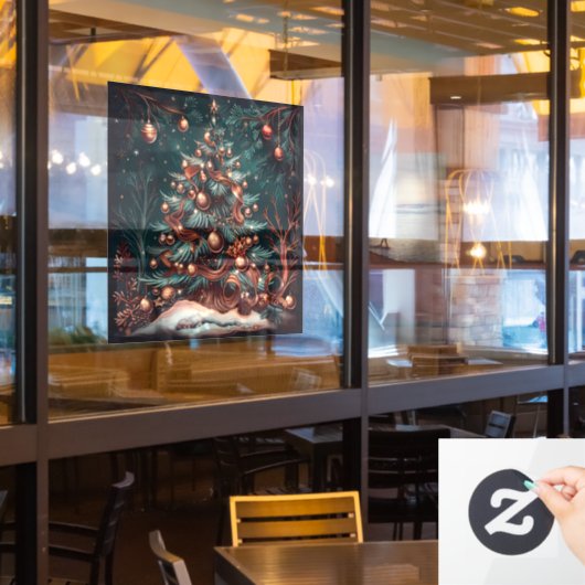 Winter Wonderland Window Cling Raamsticker (Restaurant Raam)