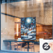Winter Wonderland Window Cling Raamsticker (Cafe Raam)