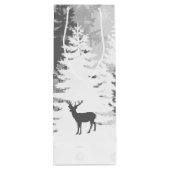 Winter Wonderland Wine Gift Bag - Blue Wijn Cadeautas (Achterkant)