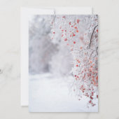 Winter Wonderland,Wineglas Bruidsborrel Kaart (Achterkant)