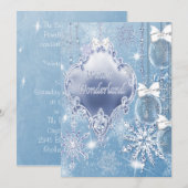 Winter Wonderland Winter prom uitnodigingen (Voorkant / Achterkant)