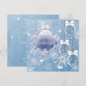 Winter Wonderland Winter prom uitnodigingen (Voorkant / Achterkant)