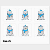 Winter Wonderland Winterbeer  Vierkante Sticker (Vel)
