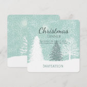 Winter Wonderland, winterdenbomen Kerstmis Kaart (Voorkant / Achterkant)