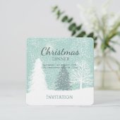 Winter Wonderland, winterdenbomen Kerstmis Kaart (Staand voorkant)