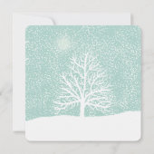 Winter Wonderland, winterdenbomen Kerstmis Kaart (Achterkant)