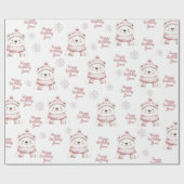 Winter Wonderland Witte Beer Gelukkige Verjaardag Cadeaupapier (Vlak)